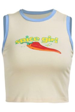 Y2K Sporty Spice Crop Top - 90s Grunge, Retro Summer, Pastel Goth, Hip Hop Fashion