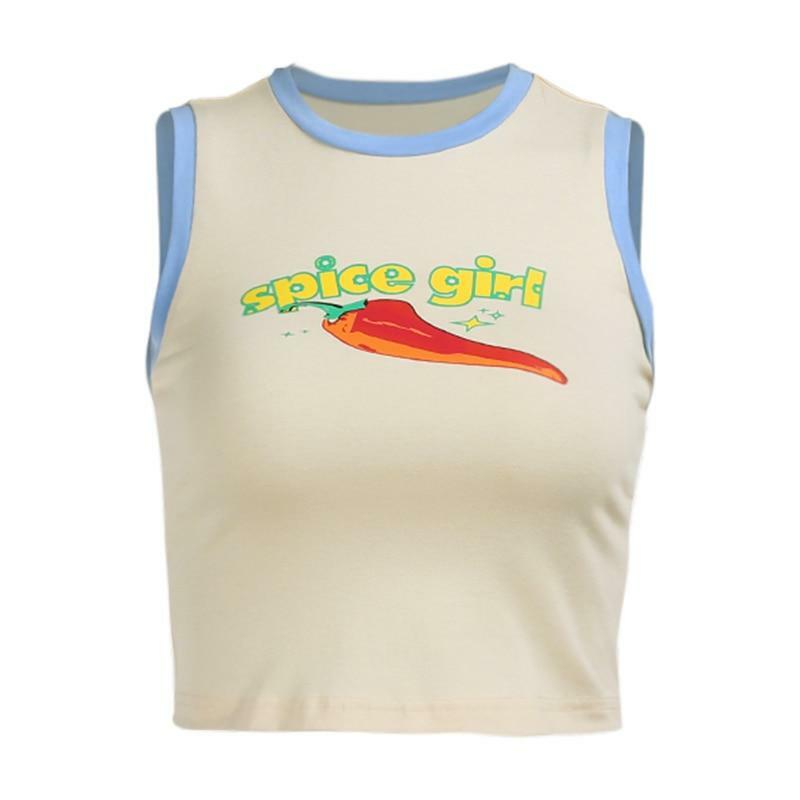Y2K Sporty Spice Crop Top - 90s Grunge, Retro Summer, Pastel Goth, Hip Hop Fashion