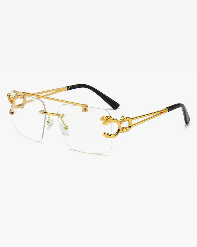 Y2K Square Rimless Sunglasses - Retro 90s Grunge, Hip Hop, and Pastel Goth Fashion