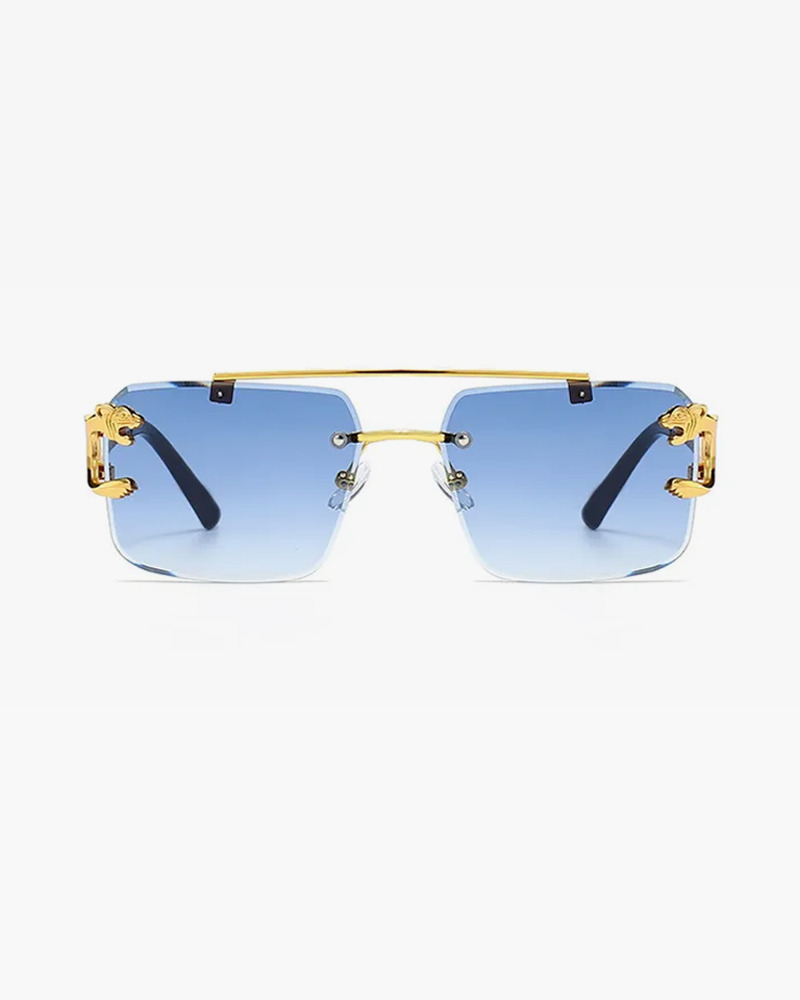 Y2K Square Rimless Sunglasses - Retro 90s Grunge, Hip Hop, and Pastel Goth Fashion