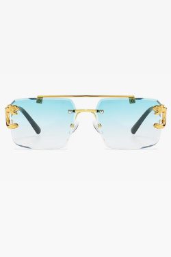Y2K Square Rimless Sunglasses - Retro 90s Grunge, Hip Hop, and Pastel Goth Fashion