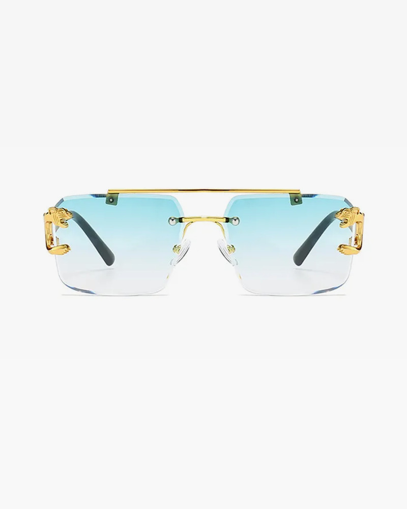 Y2K Square Rimless Sunglasses - Retro 90s Grunge, Hip Hop, and Pastel Goth Fashion