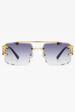 Y2K Square Rimless Sunglasses - Retro 90s Grunge, Hip Hop, and Pastel Goth Fashion