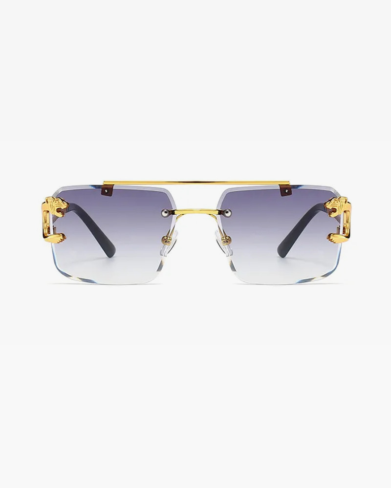 Y2K Square Rimless Sunglasses - Retro 90s Grunge, Hip Hop, and Pastel Goth Fashion