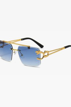 Y2K Square Rimless Sunglasses - Retro 90s Grunge, Hip Hop, and Pastel Goth Fashion
