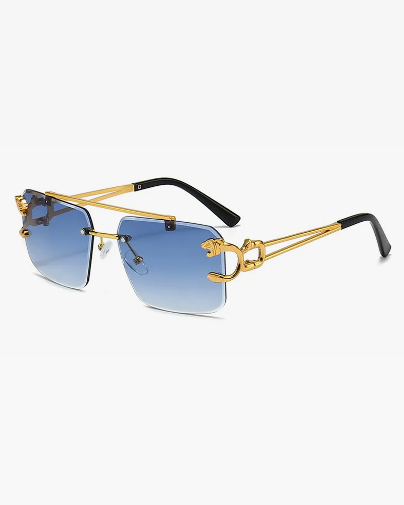 Y2K Square Rimless Sunglasses - Retro 90s Grunge, Hip Hop, and Pastel Goth Fashion