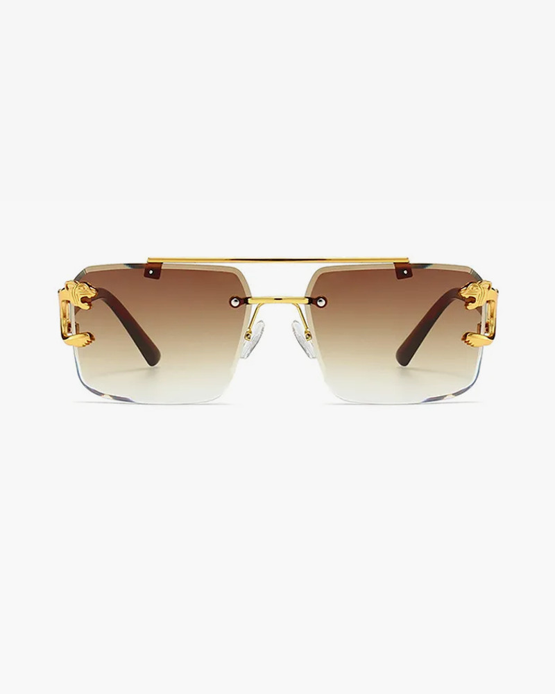 Y2K Square Rimless Sunglasses - Retro 90s Grunge, Hip Hop, and Pastel Goth Fashion