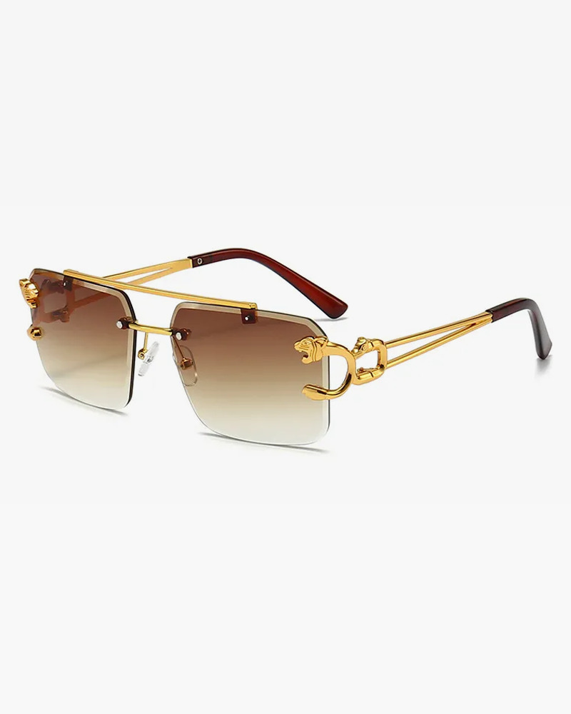 Y2K Square Rimless Sunglasses - Retro 90s Grunge, Hip Hop, and Pastel Goth Fashion