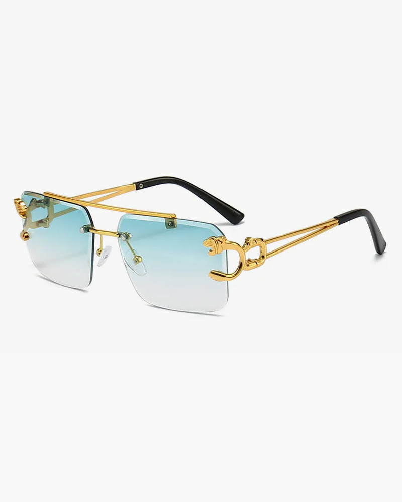 Y2K Square Rimless Sunglasses - Retro 90s Grunge, Hip Hop, and Pastel Goth Fashion
