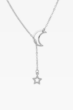 Y2K Star and Moon Necklace - Retro 90s Grunge, Pastel Goth, Y2K Popstar, Summer Fashion