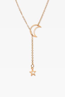 Y2K Star and Moon Necklace - Retro 90s Grunge, Pastel Goth, Y2K Popstar, Summer Fashion