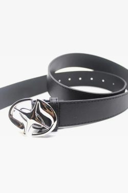 Y2K Star Buckle Belt - Perfect for Y2K Summer, 90s Grunge, and Retro Party Outfits