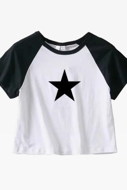 Y2K Star Crop Top - 90s Grunge, Retro Summer, Pastel Goth, Y2K Party & Club Outfits