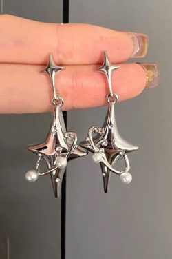 Y2K Star Earrings - Retro 90s Grunge, Summer Party, Popstar, and Pastel Goth Fashion
