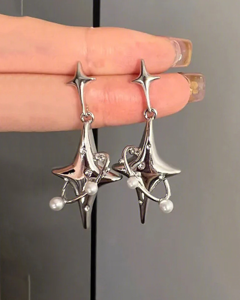 Y2K Star Earrings - Retro 90s Grunge, Summer Party, Popstar, and Pastel Goth Fashion