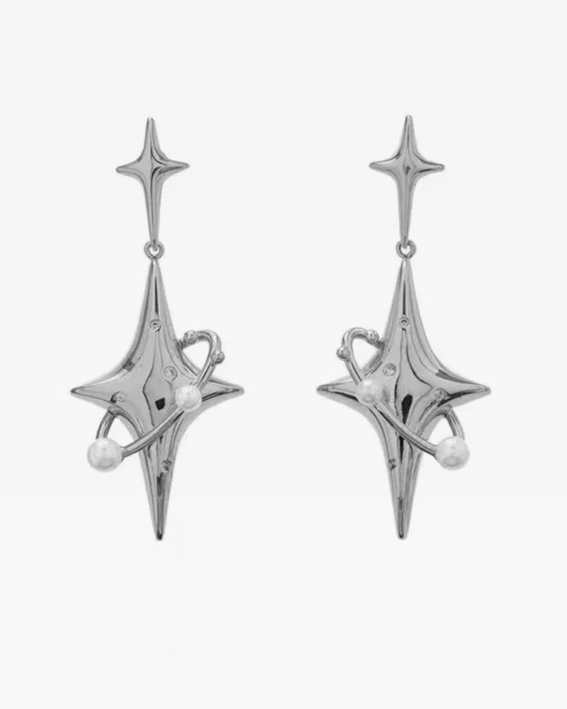 Y2K Star Earrings - Retro 90s Grunge, Summer Party, Popstar, and Pastel Goth Fashion