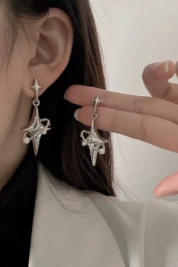 Y2K Star Earrings - Retro 90s Grunge, Summer Party, Popstar, and Pastel Goth Fashion