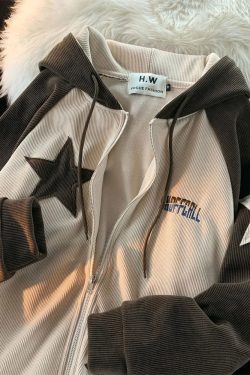 Y2K Star Hoodie - Retro 90s Grunge, Summer Outfits, Popstar & Party Fashion