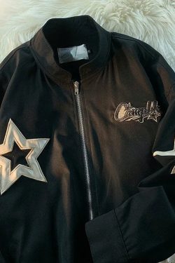 Y2K Star Jacket - Retro 90s Grunge, Summer Y2K Outfits, Y2K Party & Club Fashion for Women