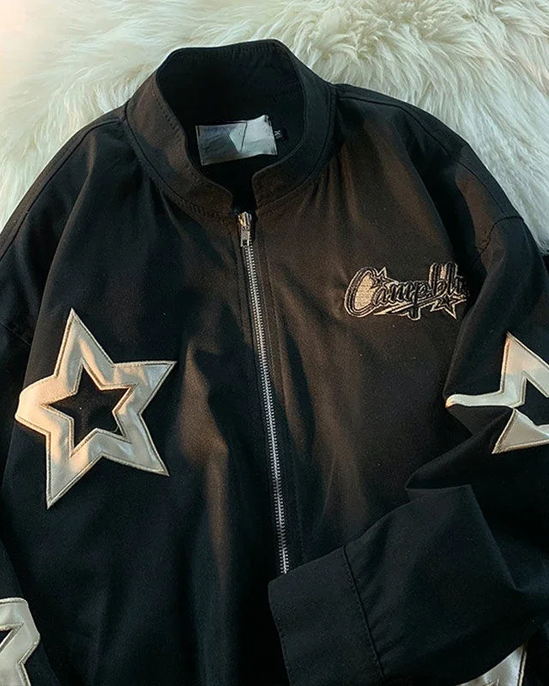 Y2K Star Jacket - Retro 90s Grunge, Summer Y2K Outfits, Y2K Party & Club Fashion for Women