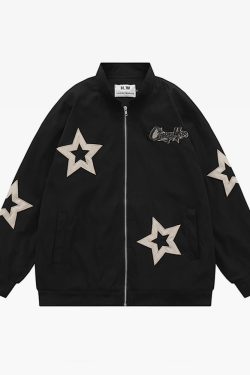 Y2K Star Jacket - Retro 90s Grunge, Summer Y2K Outfits, Y2K Party & Club Fashion for Women