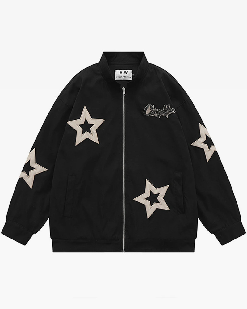 Y2K Star Jacket - Retro 90s Grunge, Summer Y2K Outfits, Y2K Party & Club Fashion for Women