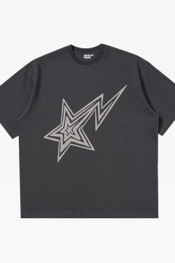 Y2K Star Shirt - Retro 90s Grunge, Summer Outfits, Popstar, Goth, Hip Hop Fashion