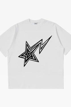 Y2K Star Shirt - Retro 90s Grunge, Summer Outfits, Popstar, Goth, Hip Hop Fashion