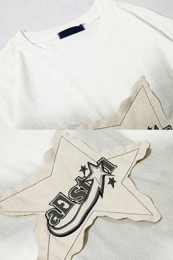 Y2K Star Shirt - Retro 90s Grunge, Summer Y2K Outfits, Popstar Style, Pastel Goth Fashion