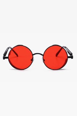 Y2K Steampunk Round Sunglasses - Retro 90s Grunge, Gothic, and Pastel Goth Fashion Accessory