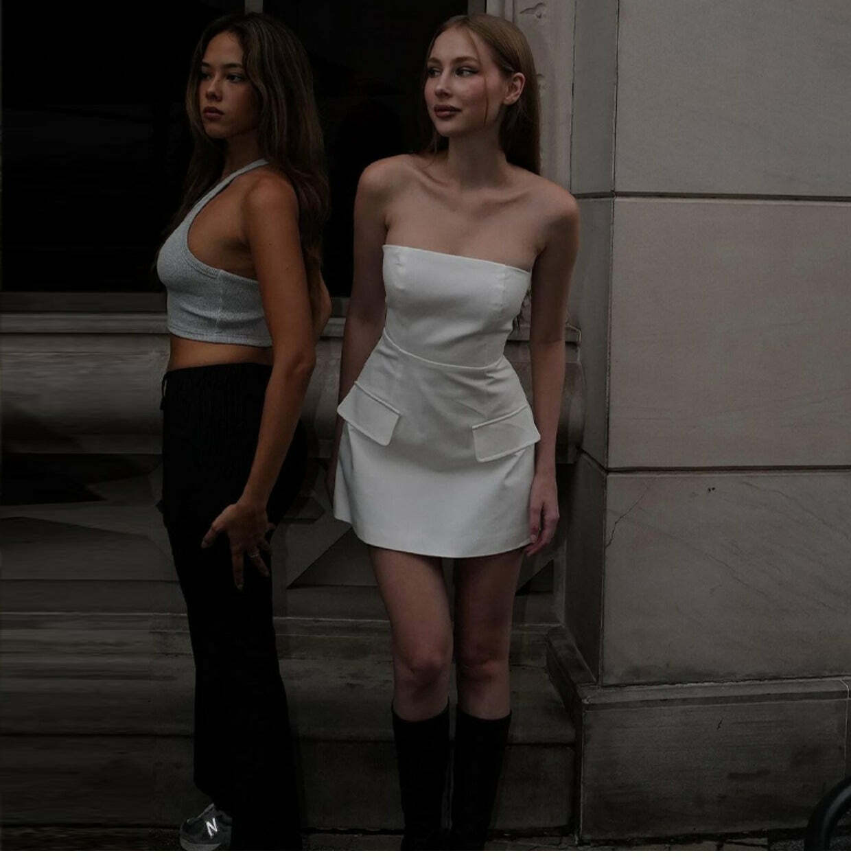 Y2K Strapless Mini Dress - 90s Grunge, Retro Summer Outfit, Y2K Party & Club Fashion