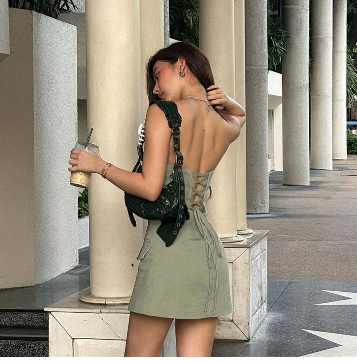 Y2K Strapless Mini Dress - 90s Grunge, Retro Summer Outfit, Y2K Party & Club Fashion