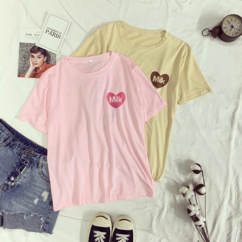 Y2K Strawberry Milk Shirt - 90s Grunge, Retro Summer, Pastel Goth, Y2K Club & Party Outfits