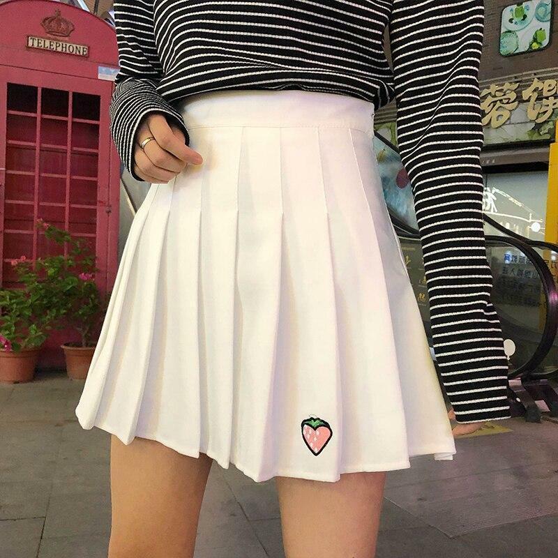 Y2K Strawberry Skirt - 90s Grunge, Retro Summer Outfit, Pastel Goth, Y2K Fashion Essentials