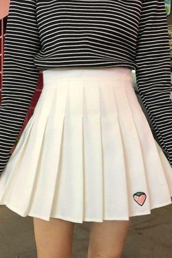 Y2K Strawberry Skirt - 90s Grunge, Retro Summer Outfit, Pastel Goth, Y2K Fashion Essentials