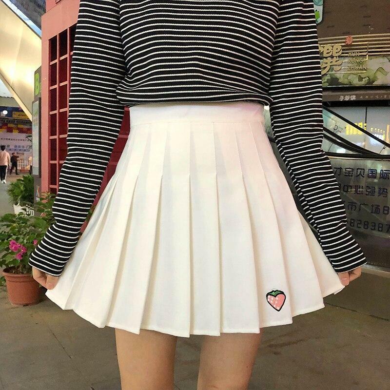 Y2K Strawberry Skirt - 90s Grunge, Retro Summer Outfit, Pastel Goth, Y2K Fashion Essentials