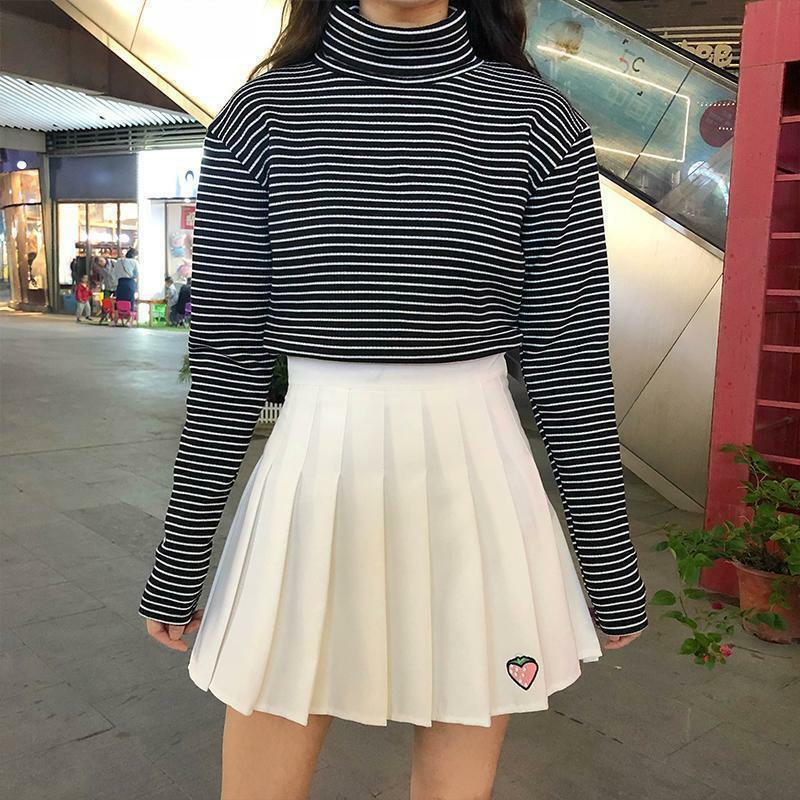 Y2K Strawberry Skirt - 90s Grunge, Retro Summer Outfit, Pastel Goth, Y2K Fashion Essentials