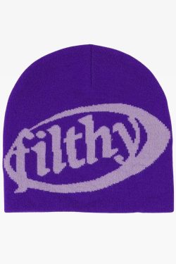Y2K Streetwear Beanie - Retro 90s Grunge, Y2K Summer & Party Outfits, Y2K Popstar Style