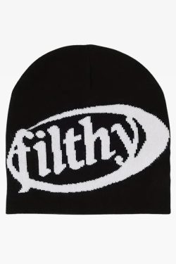 Y2K Streetwear Beanie - Retro 90s Grunge, Y2K Summer & Party Outfits, Y2K Popstar Style