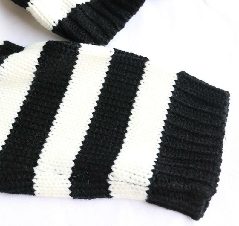 Y2K Striped Cropped Sweater - 90s Grunge, Retro Summer, Pastel Goth, Y2K Club Outfit