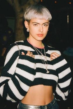 Y2K Striped Cropped Sweater - 90s Grunge, Retro Summer, Pastel Goth, Y2K Club Outfit