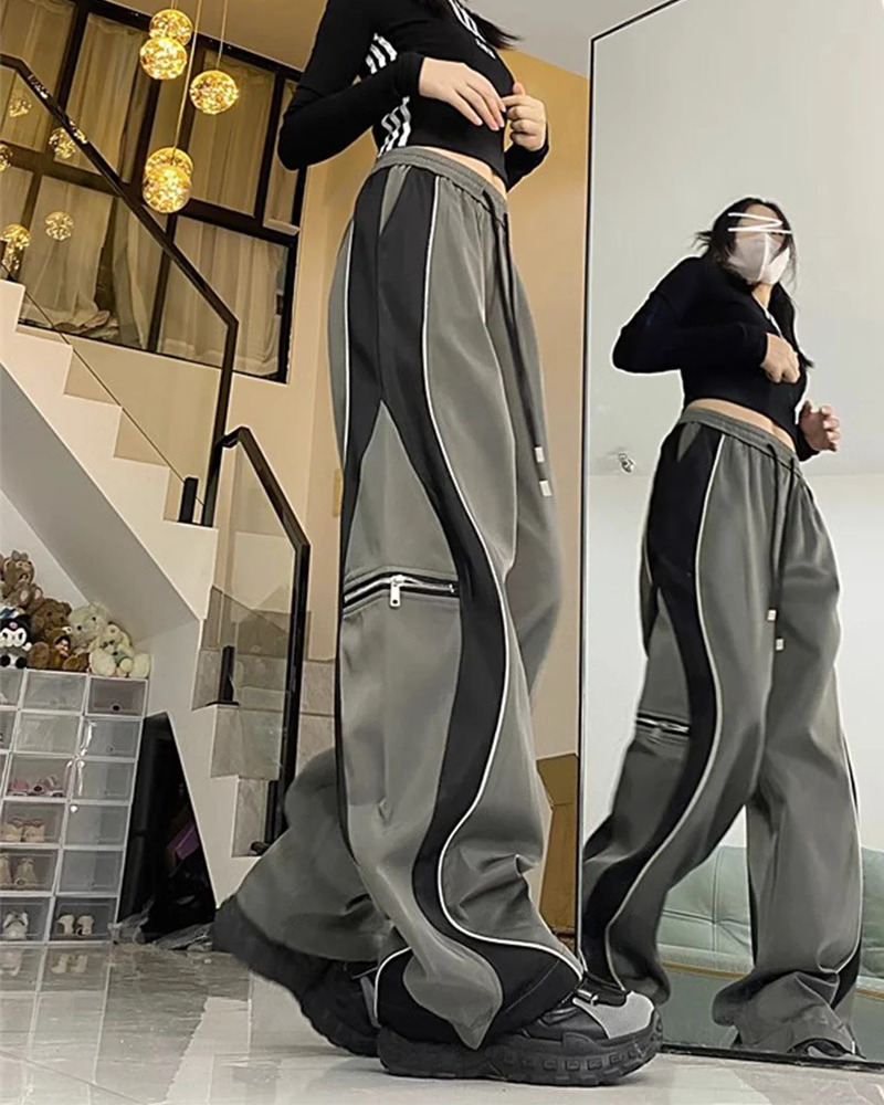 Y2K Striped Joggers for Women - 90s Grunge, Retro Summer Outfits, Y2K Fashion Essentials