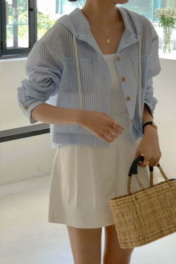 Y2K Striped Shirt - Retro 90s Grunge, Summer Y2K Outfits, Pastel Goth, Y2K Club Fashion