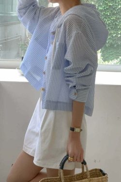 Y2K Striped Shirt - Retro 90s Grunge, Summer Y2K Outfits, Pastel Goth, Y2K Club Fashion