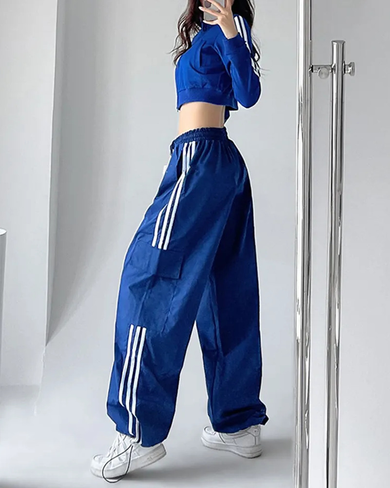 Y2K Striped Sweatpants - Retro 90s Grunge, Summer Outfits, Hip Hop Fashion, Pastel Goth Style