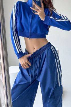 Y2K Striped Sweatpants - Retro 90s Grunge, Summer Outfits, Hip Hop Fashion, Pastel Goth Style