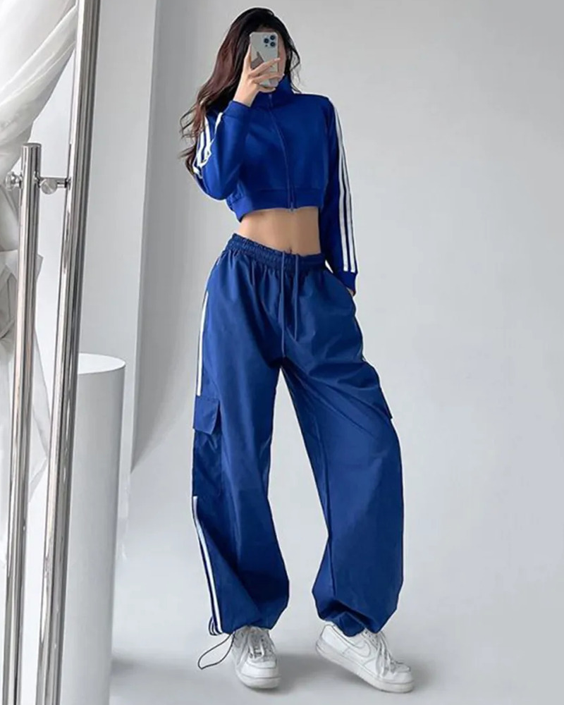 Y2K Striped Sweatpants - Retro 90s Grunge, Summer Outfits, Hip Hop Fashion, Pastel Goth Style