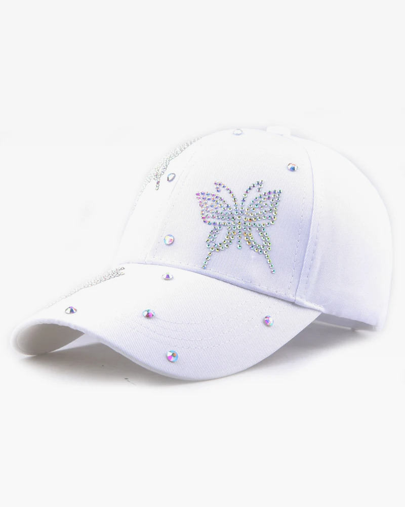 Y2K Summer Butterfly Cap - 90s Grunge, Retro, Pastel Goth, Y2K Party & Club Outfits