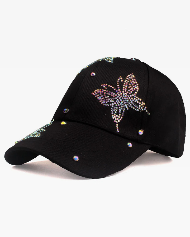 Y2K Summer Butterfly Cap - 90s Grunge, Retro, Pastel Goth, Y2K Party & Club Outfits