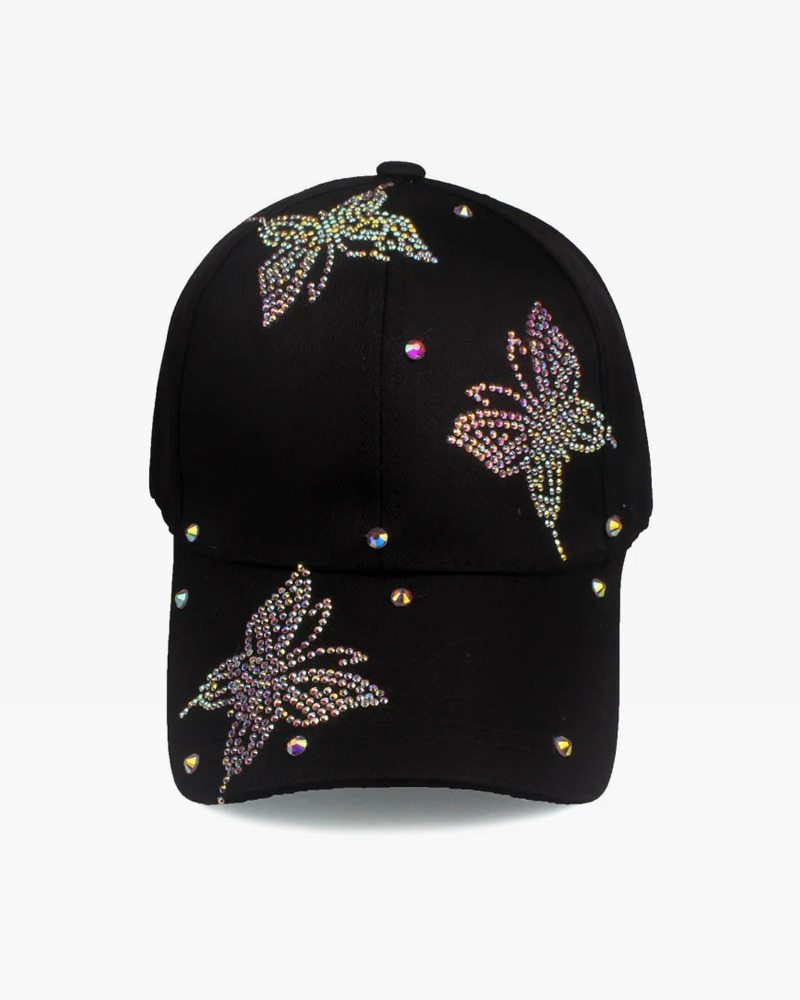 Y2K Summer Butterfly Cap - 90s Grunge, Retro, Pastel Goth, Y2K Party & Club Outfits